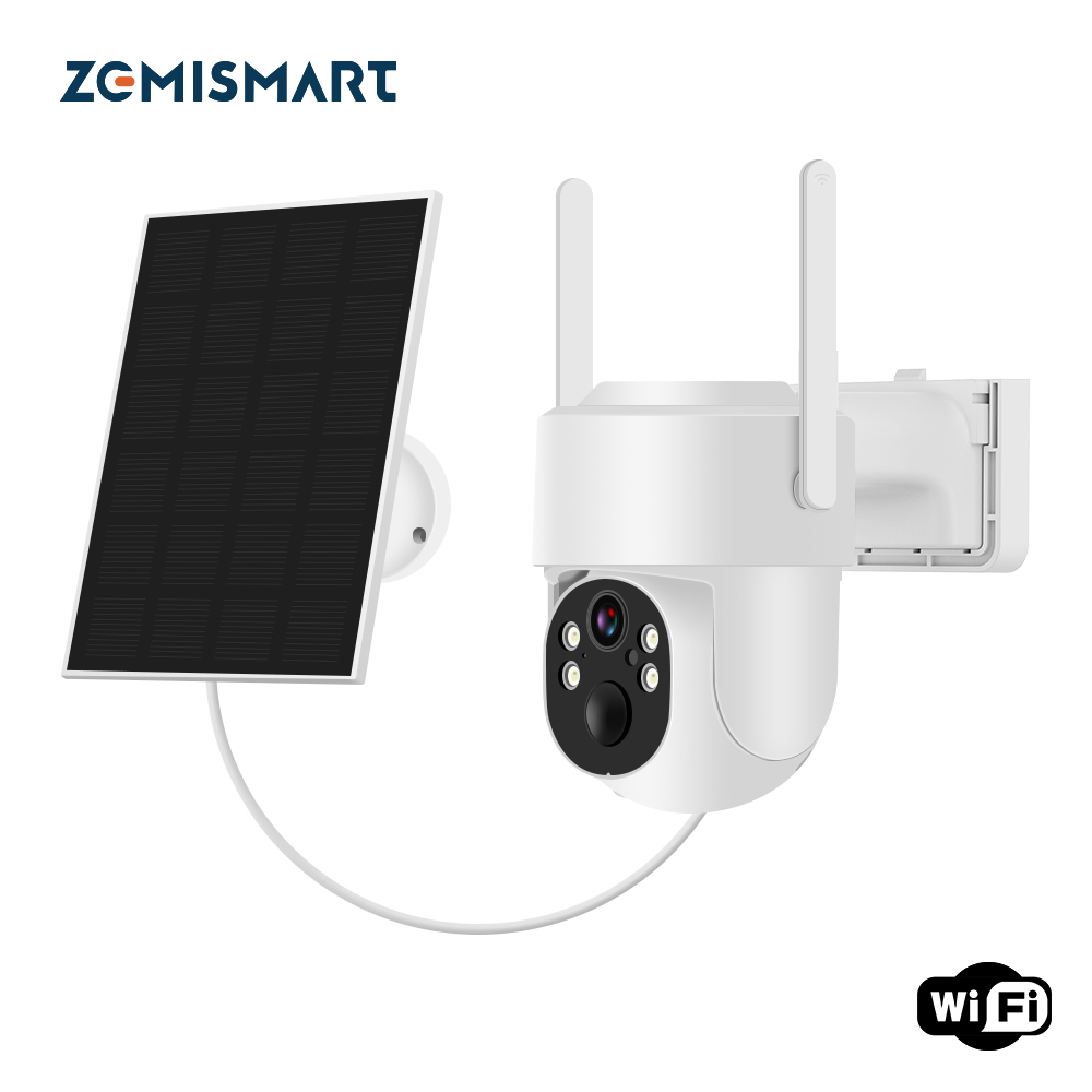 Zemismart Wifi Wireless Outdoor Solar Security Camera Two-way Audio App Monitoring Control