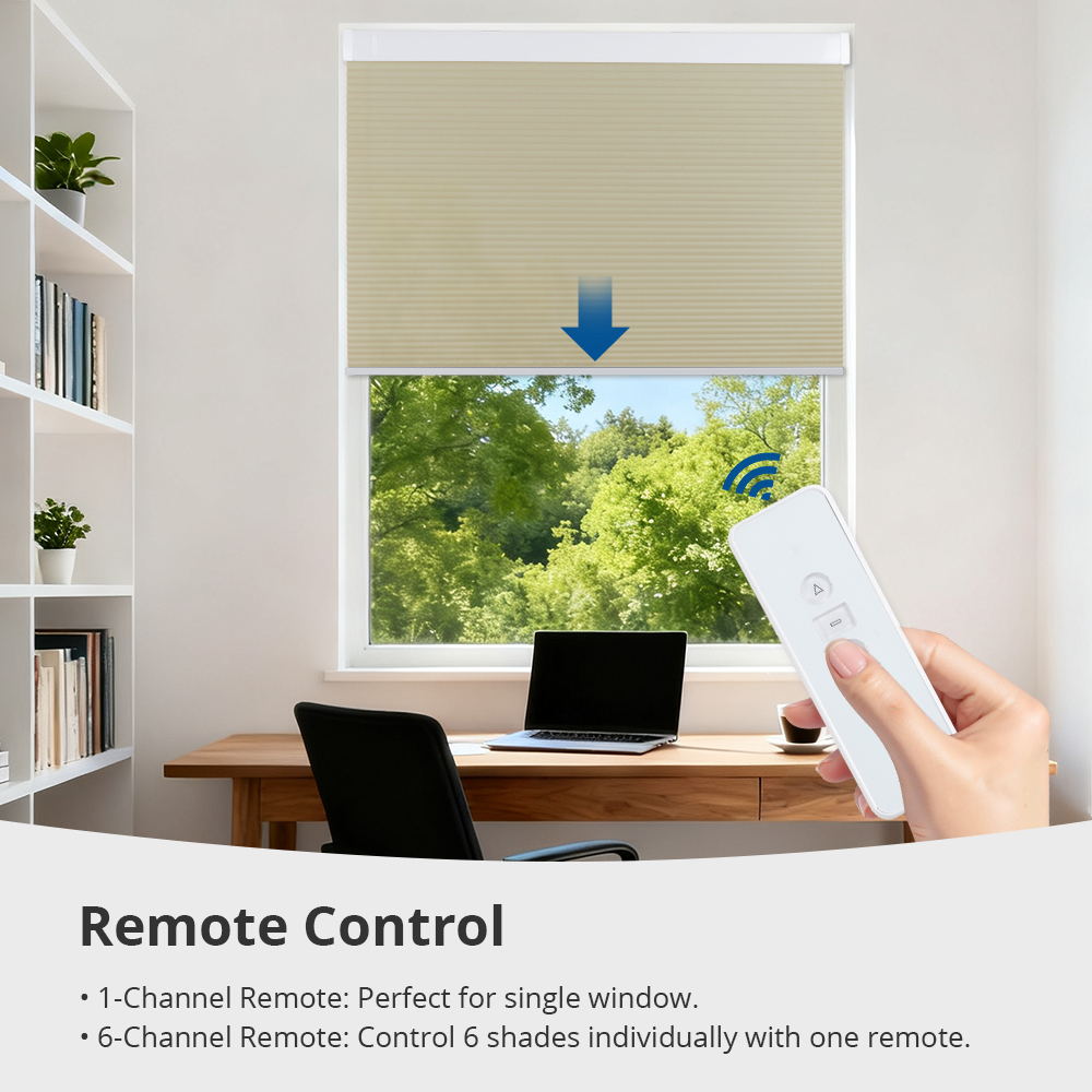 Zemismart Light Filtering Cellular Shade Zigbee Electric Honeycomb Ready-made Blind Built in battery Work with Tuya Alexa Google Home Timer Control