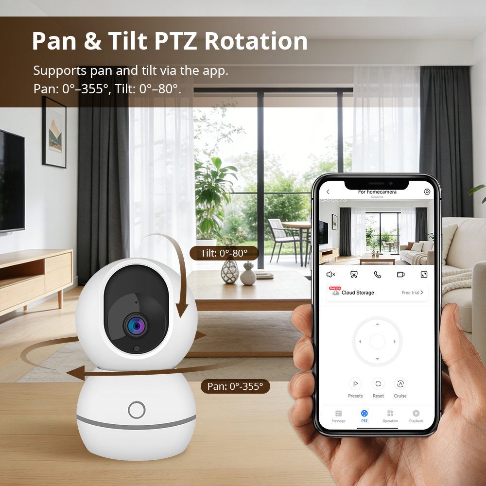 Zemismart Wifi Smart Indoor Pan/Tilt Security Camera