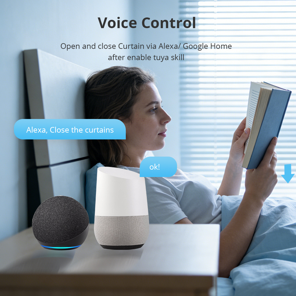 Zemismart Smart Wifi Rechargeable Roller Shade Motor Suitable for 37mm 38mm tube work with Tuya Google Home Voice Control Alexa