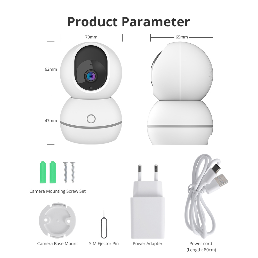 Zemismart Wifi Smart Indoor Pan/Tilt Security Camera
