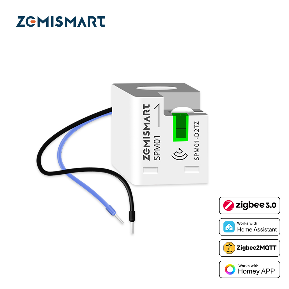Zemismart Zigbee 3.0 1 Phrase Smart Energy Monitor Real-time Electric Energy Meter works with Home Assisstant 110V 240V