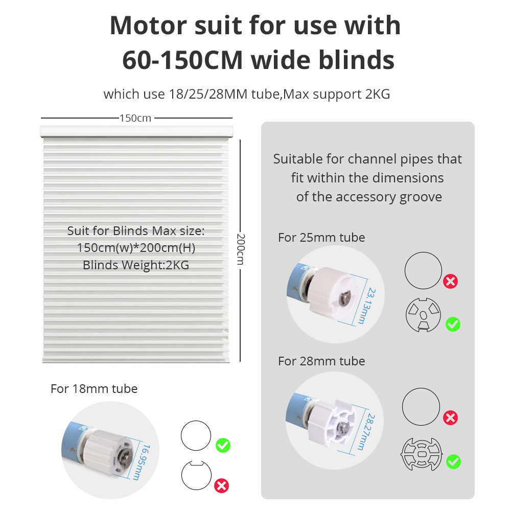 Zemismart Tuya Zigbee Rechargeable Roller Blinds Motor for 17mm