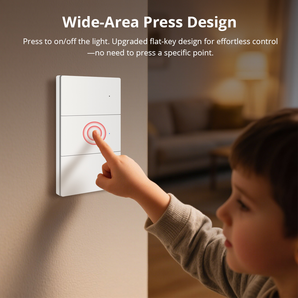 Zemismart Matter over Wifi Neutral Switch White Color with Plastic Material Compatible HomeKit Google Home SmartThings App Control ships from Brazil