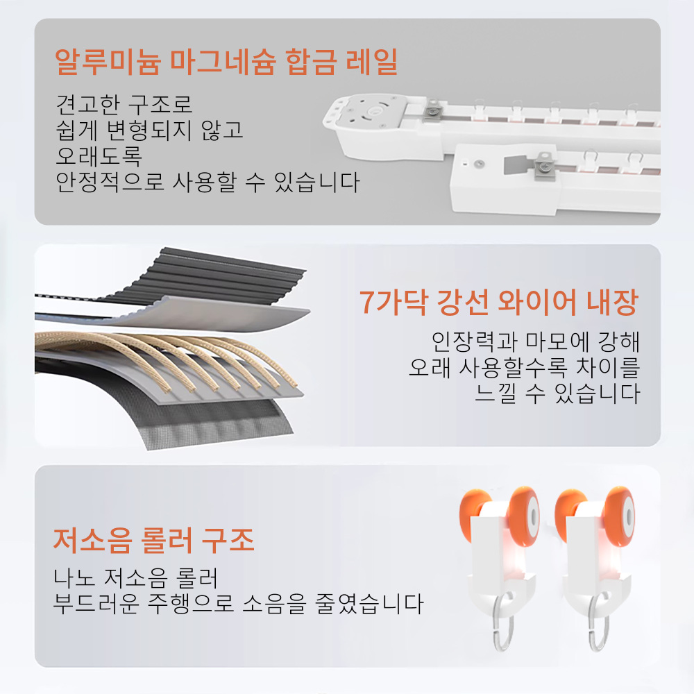 제미스마트 맞춤 제작 전동 커튼 레일 세트 (Matter Thread 모터 + 리모컨 포함)