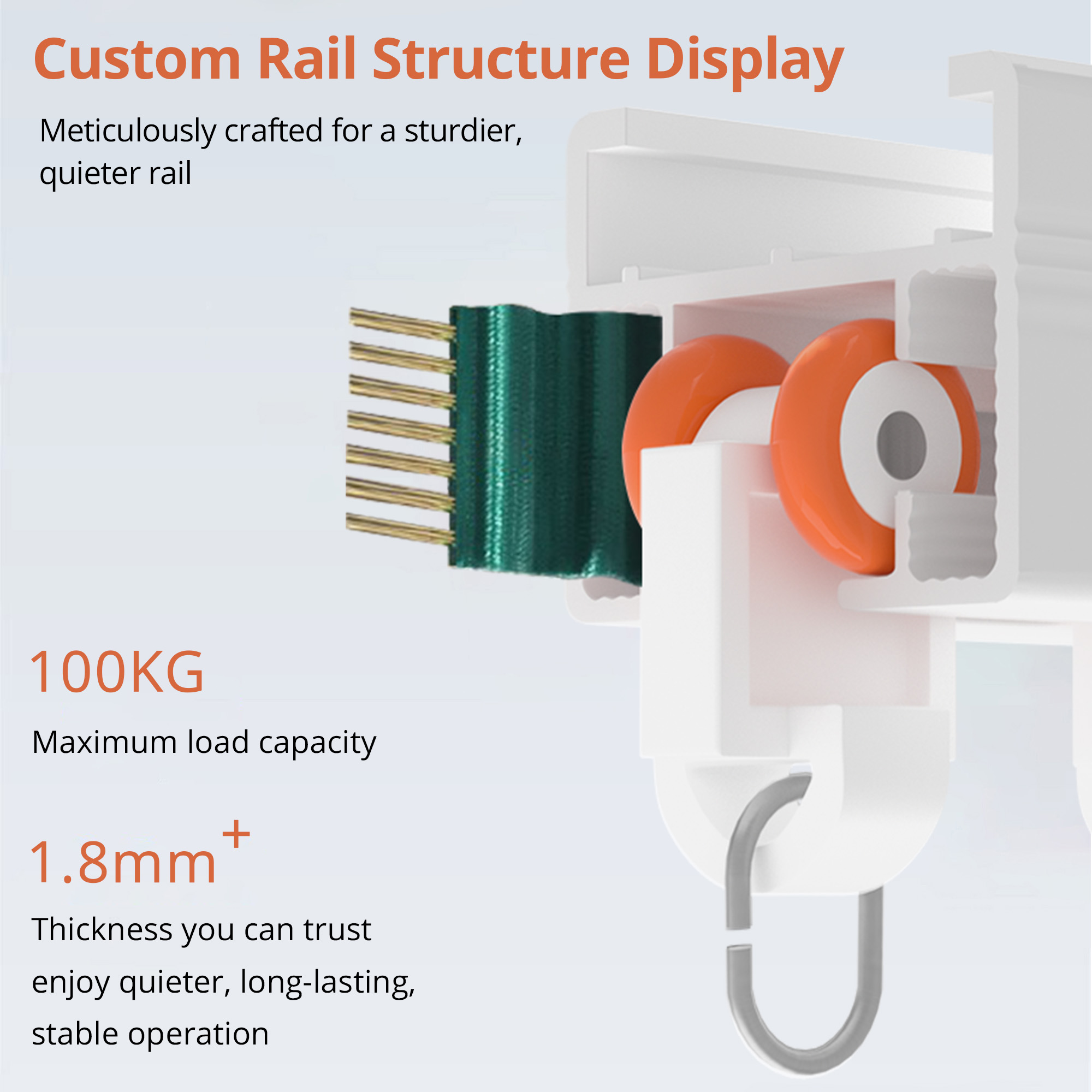 Zemismart MT82 Matter over Thread Smart Curtain Track - HomeKit