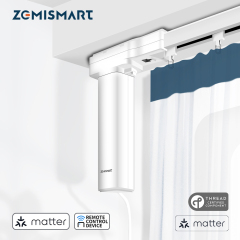 Zemismart Matter Over Thread Slide Curtain Smart HomeKit SmartThings Google Home APP Control by Siri Voice Control