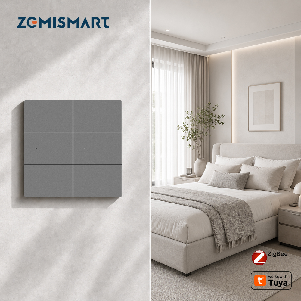 Zigbee Neutral Switch, 6 Gang