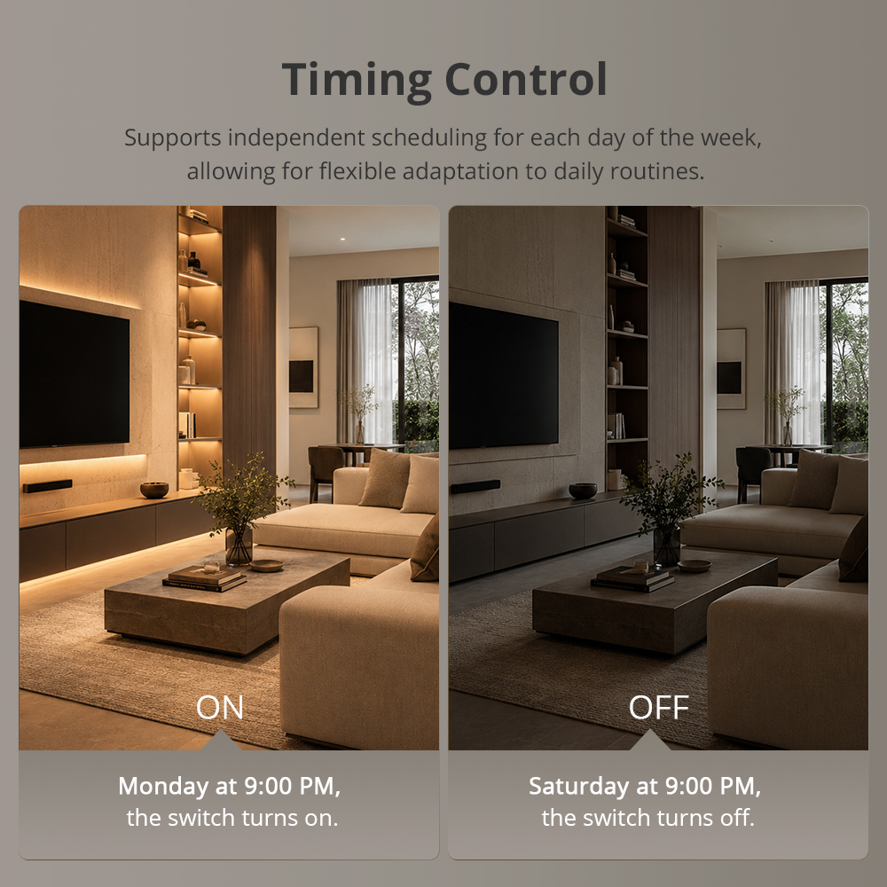 Zigbee Neutral Switch, 6 Gang