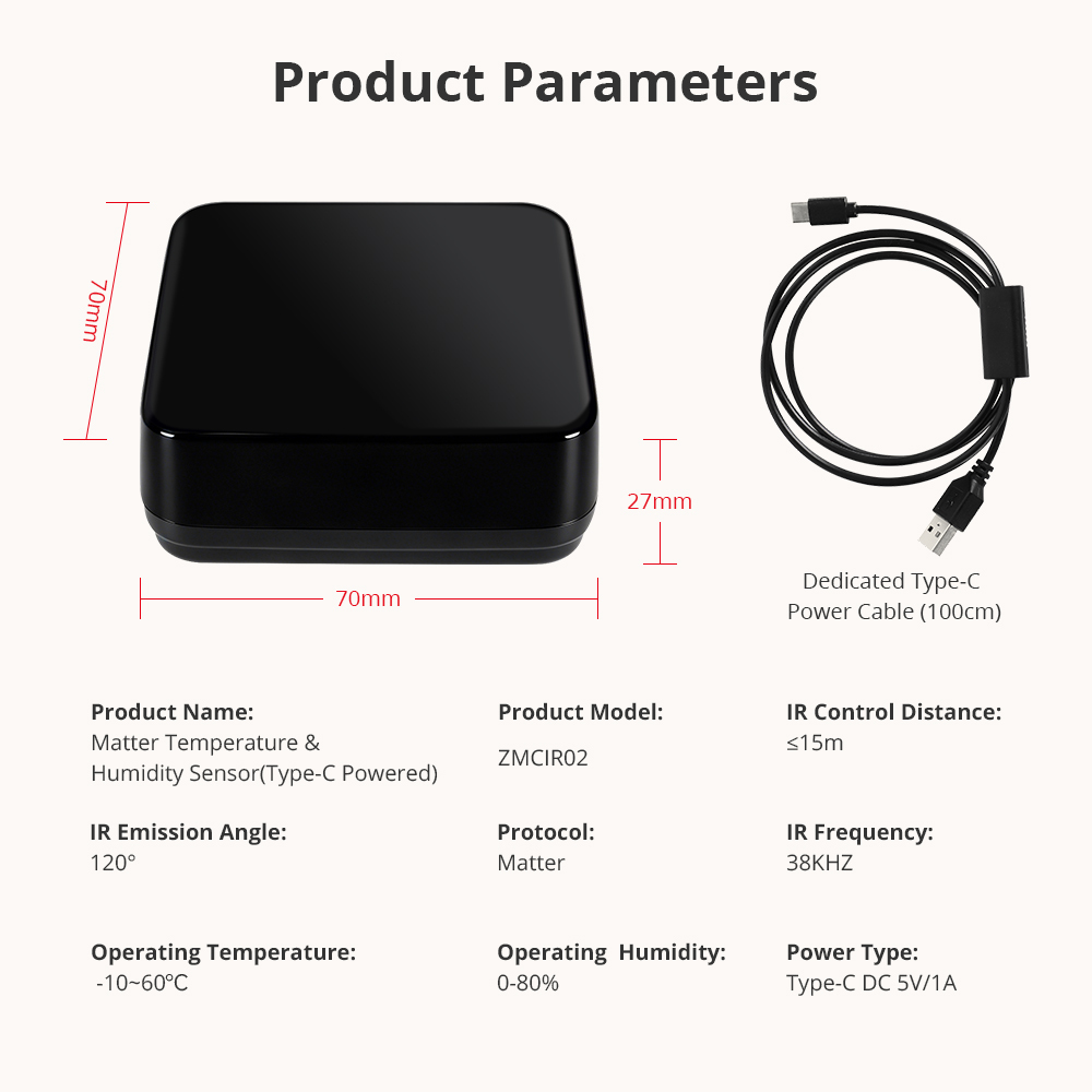 Matter Wifi Temperature&Humidity Sensor