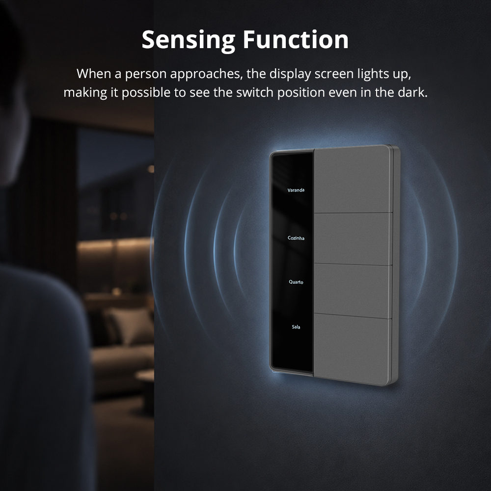 Zigbee Neutral Switch, Push Button Switches With Display Panel, Custom Name on Tuya Homey HA Smartthing APP, Hub Required | Zemismart