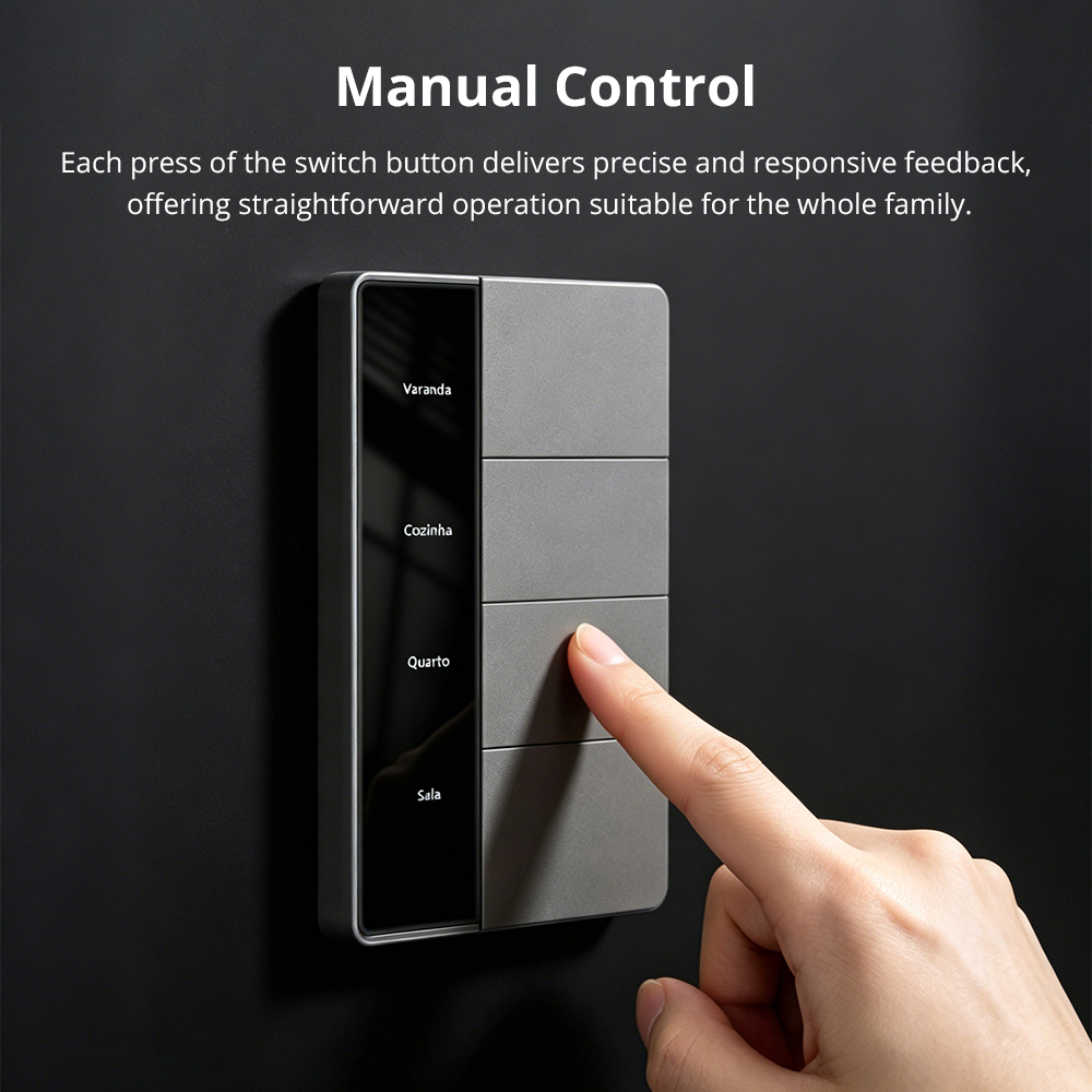 Zigbee Neutral Switch, Push Button Switches With Display Panel, Custom Name on Tuya Homey HA Smartthing APP, Hub Required | Zemismart
