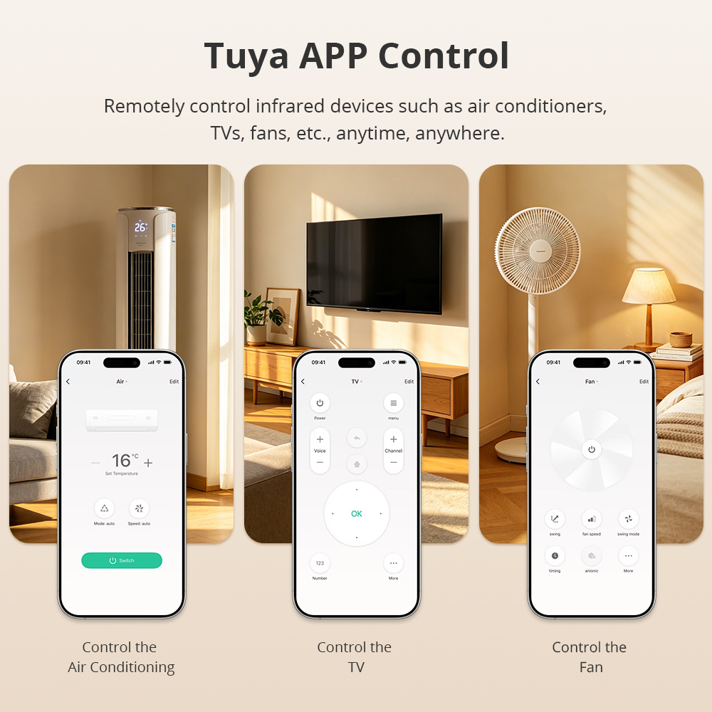 Zemismart Zigbee IR Remote Control Smart Home works with Air Conditioners,TVs,Audios Support HomeKit Tuya App Support  Voice Control via Siri Alexa