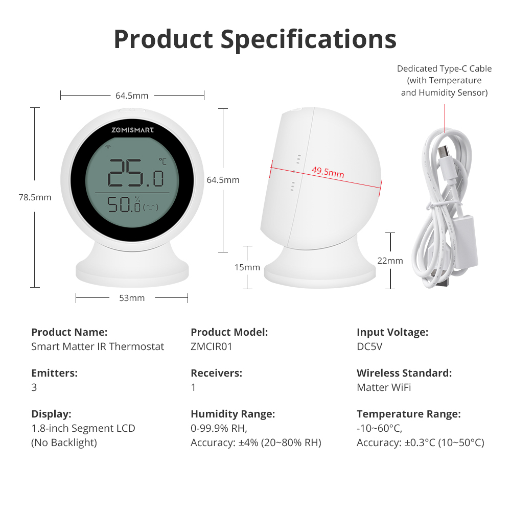 Matter Wifi IR Thermostat