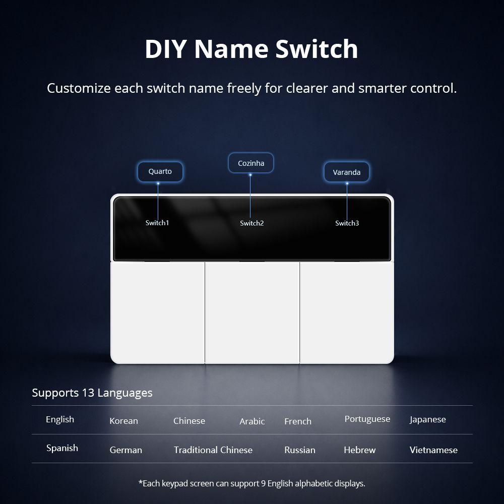 Zigbee Smart screen switch