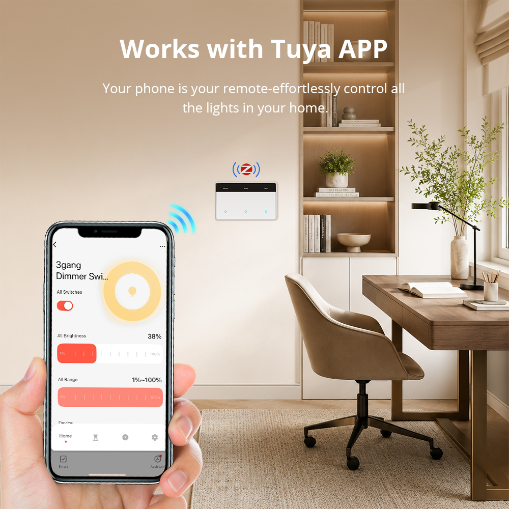Zigbee smart screen dimmer switch