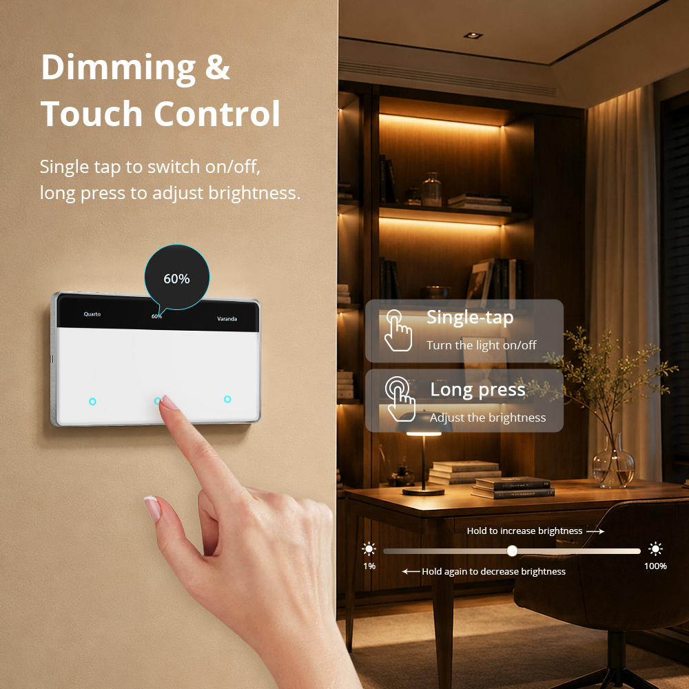 Zigbee smart screen dimmer switch