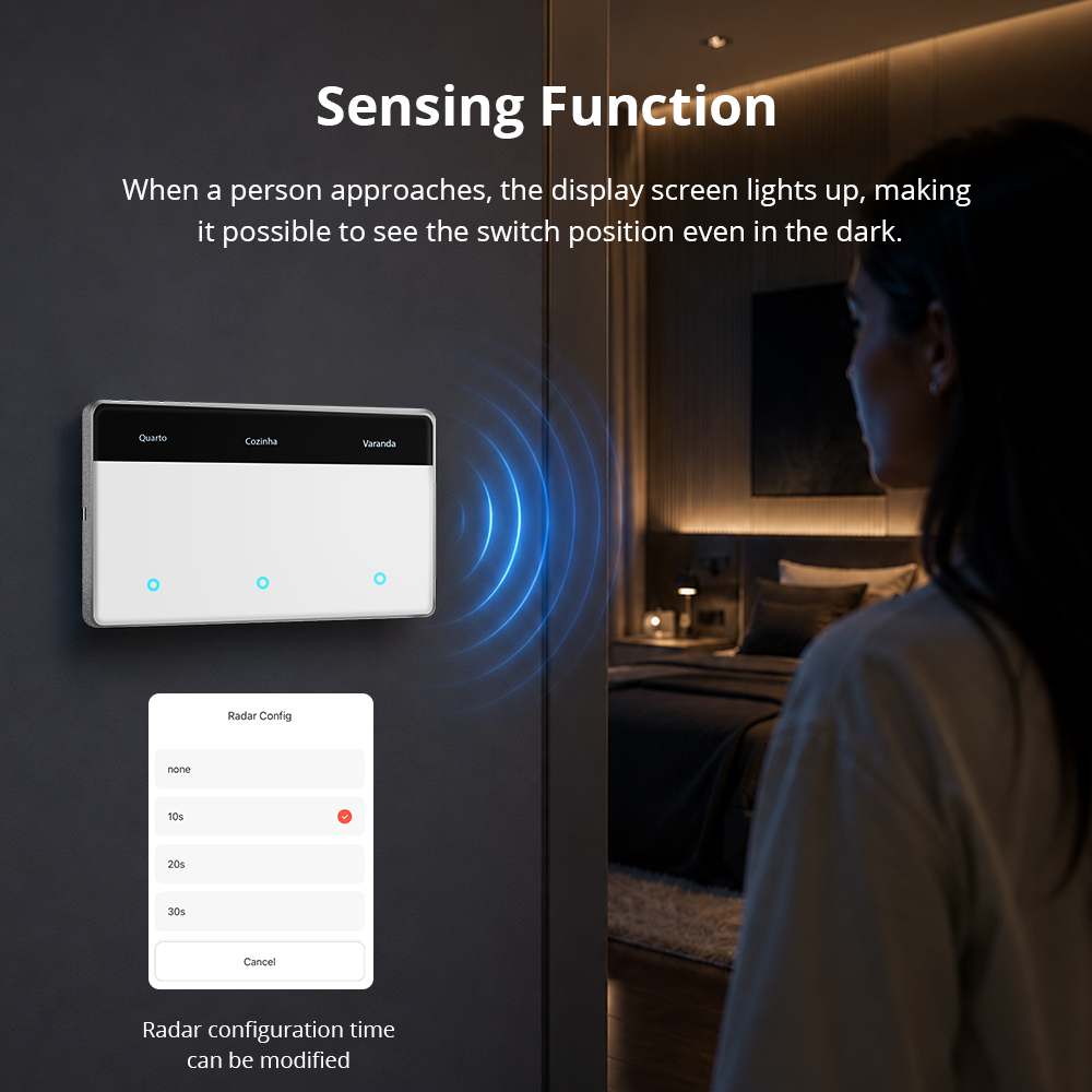 Zigbee smart screen dimmer switch