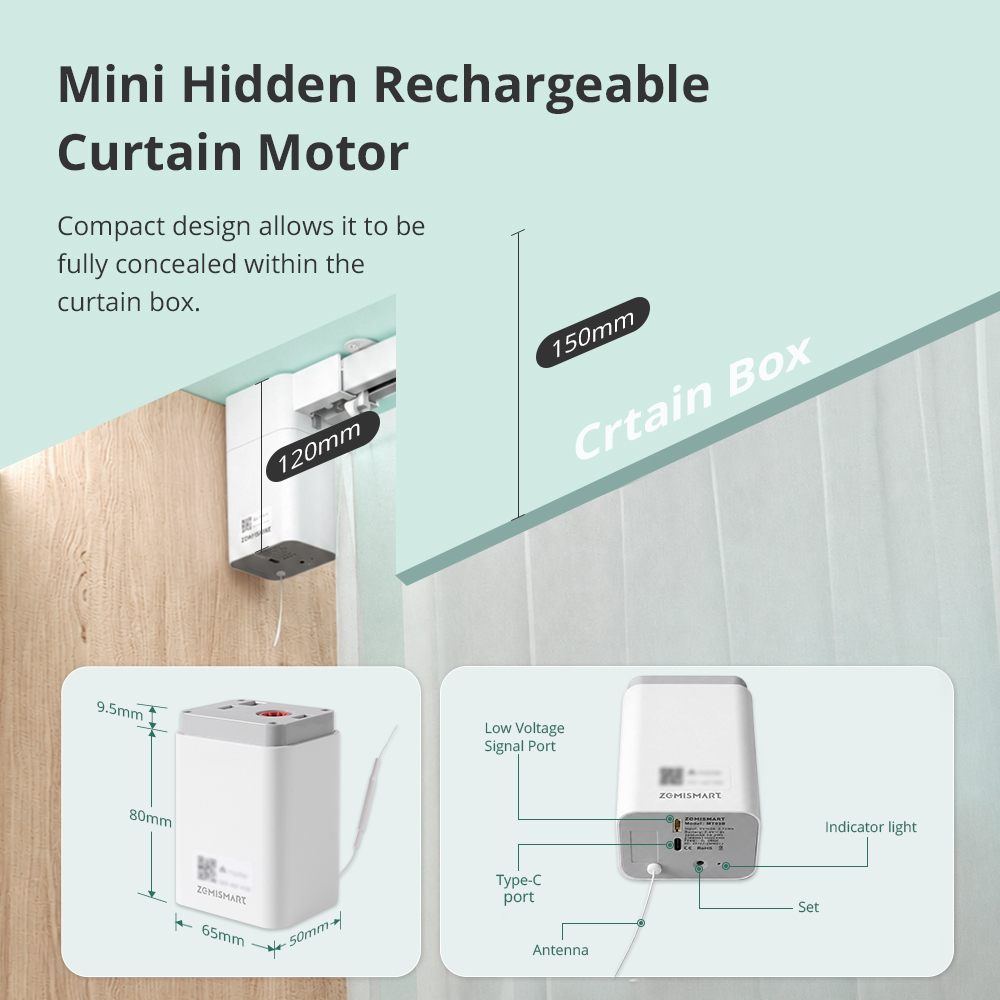 Matter thread curtain motor