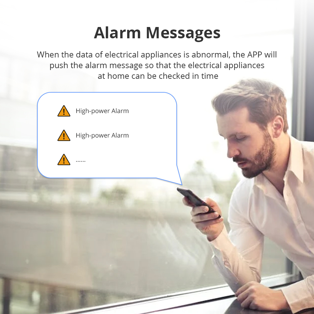 Zemismart Wifi 3 Phase Smart Energy Meter Max 120A with 3 clamps works with Tuya measuring Alarm function Monitor 110v-240v