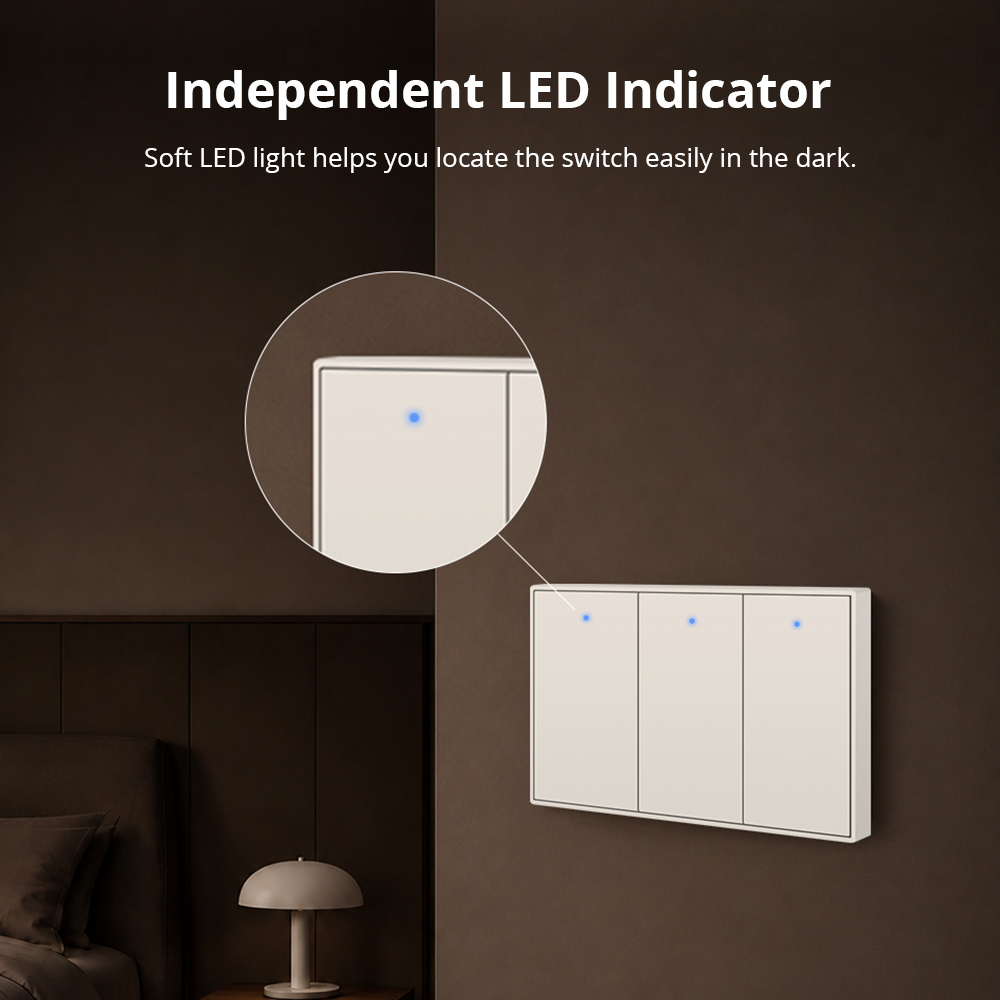 Zigbee No Neutral Light Switch, Push Button Relay Works with Alexa Google Home Tuya | Zemismart