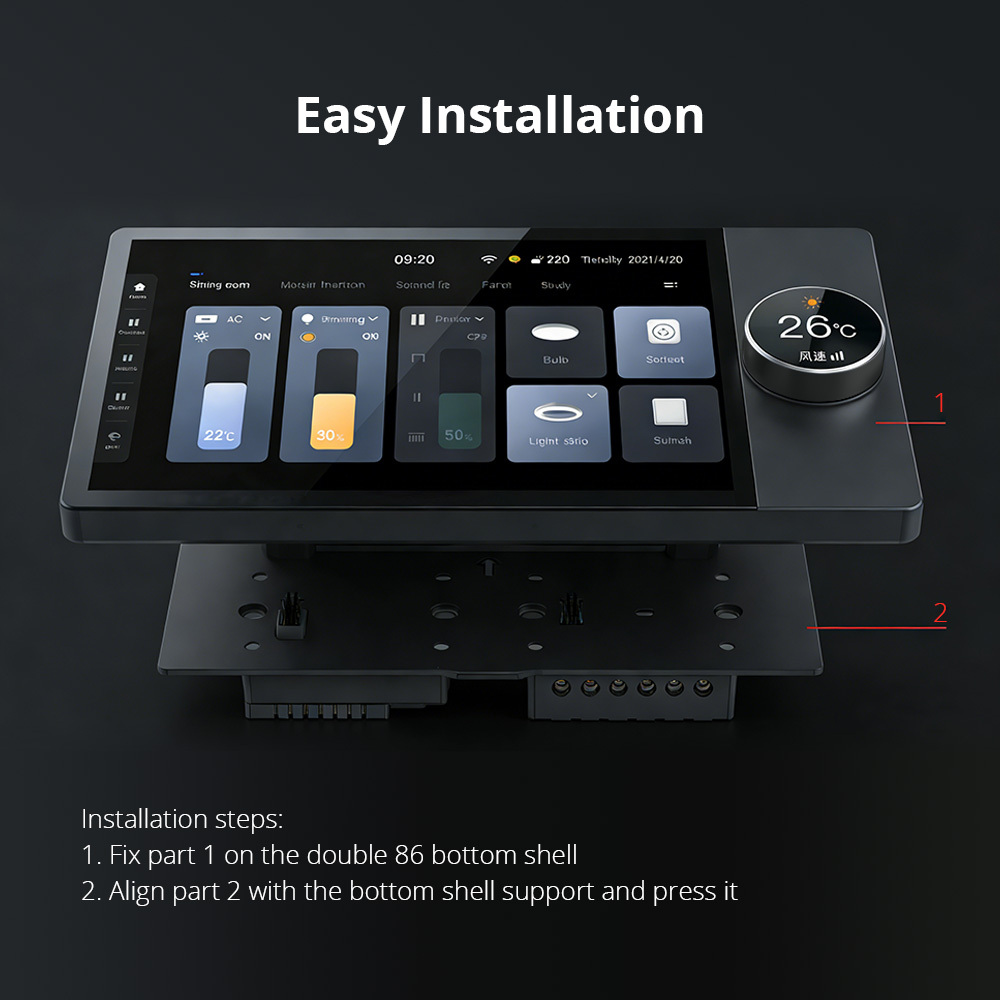 WiFi Zigbee 8 Inch Smart Control Panel, Touch Screen Scene Switch with Voice Control Background Music | Zemismart F8