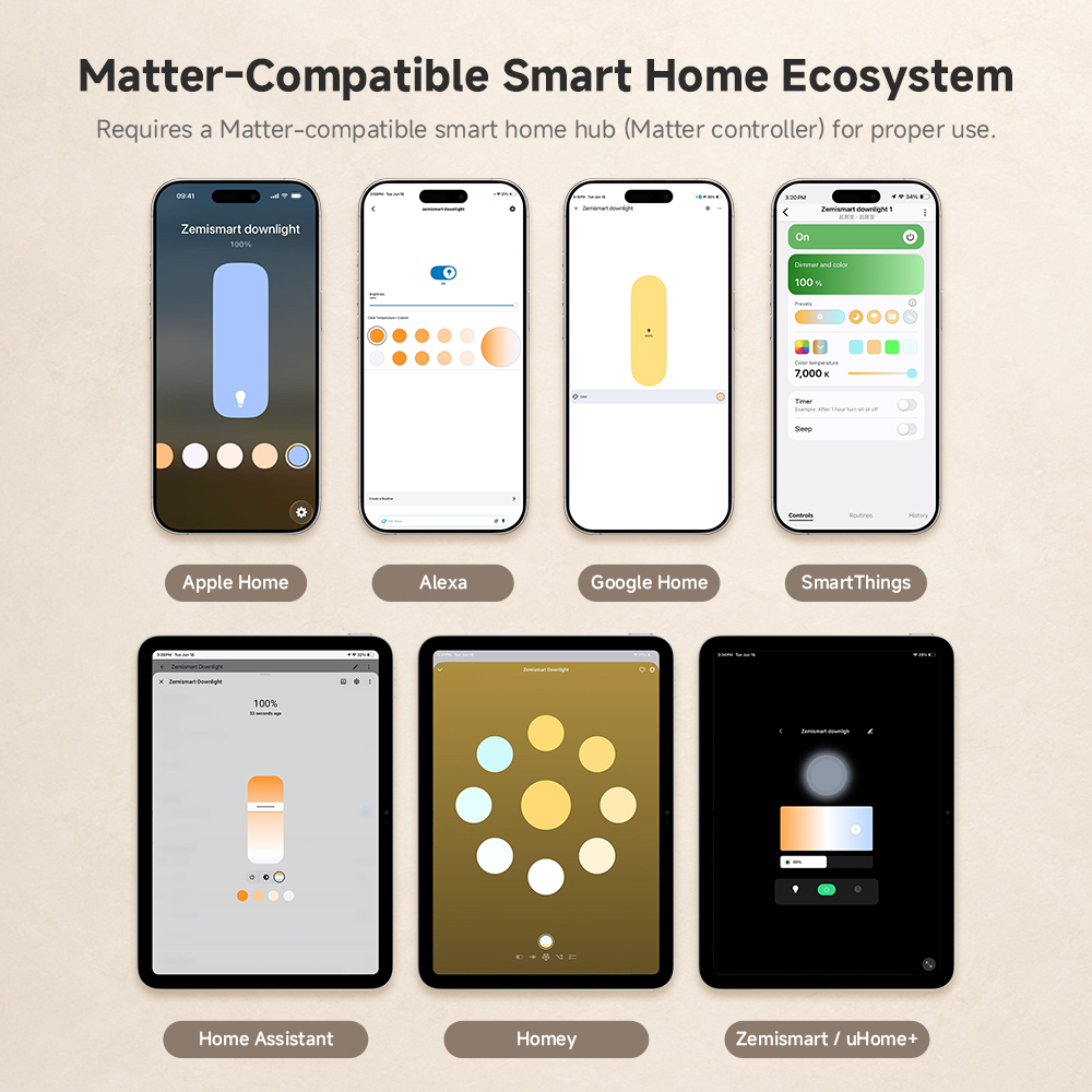 Zemismart matter wifi spotlight