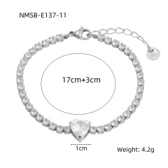 NMSB-E137-11 Steel Color White Diamond