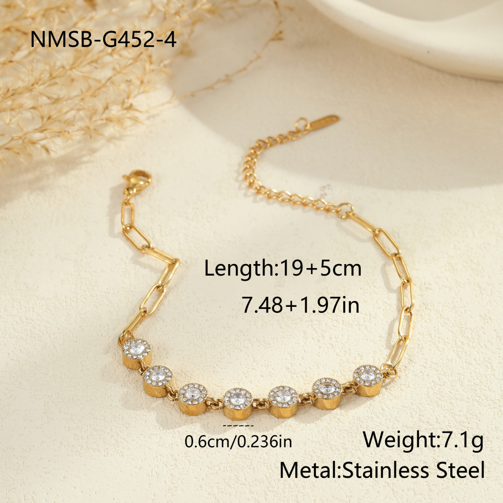 Fashion Stainless Steel Zircon Heart-Shaped Collarbone Chain Necklace Jewelry Set Luxurious Women's Accessories Suitable For Parties And Dates