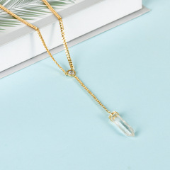 White Crystal Thick Chain Pendant