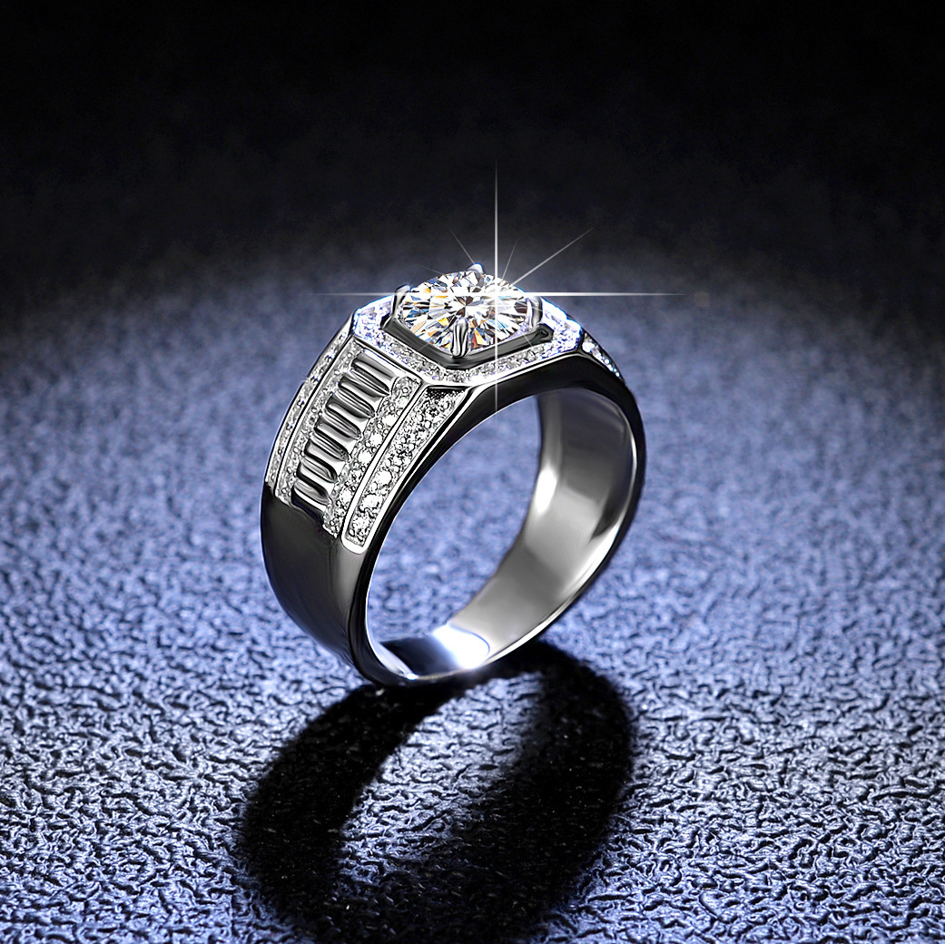 925 Sterling Silver Moissanite Zircon Heart Shape Rings