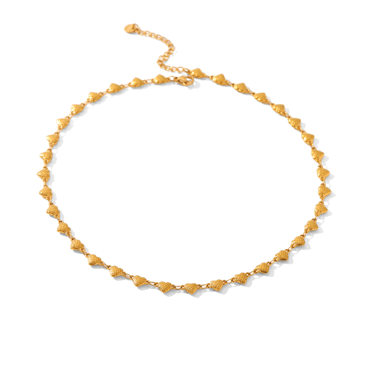 INS Style Stainless Steel Heart Necklace Non-Fading 18K Gold Shell Collarbone Chain Titanium Steel Jewelry  Accessories