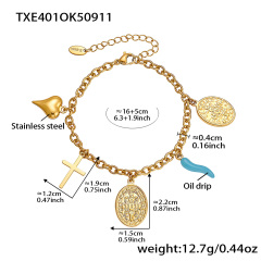 TXE401- Gold DIY Bracelet 16+5cm