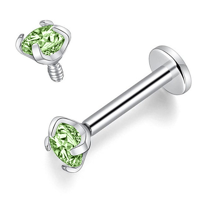 10 PCS/Package Lip Rings Modern Style Classic Style Geometric Titanium Alloy Zircon Lip Rings Ear Cartilage Rings & Studs