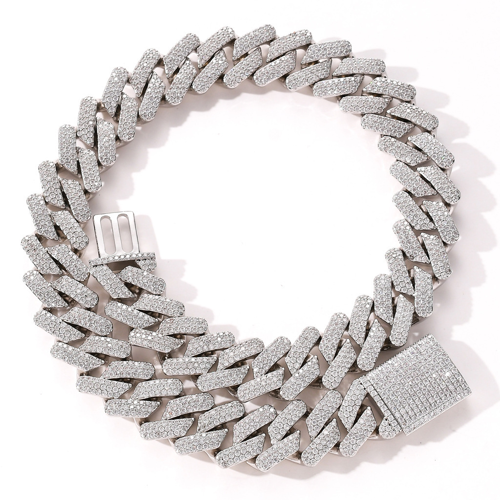 Hip-hop Punk Geometric Copper Chain Inlay Zircon Necklace