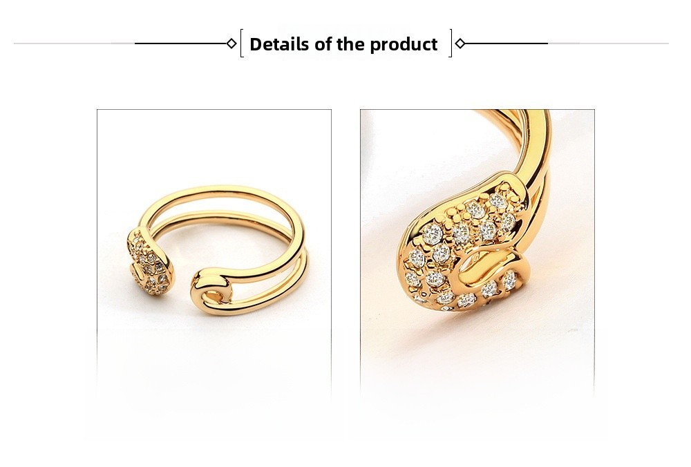 Diamond Ring Open Wedding Geometric Pinch Ring Women's Accessories Geometric