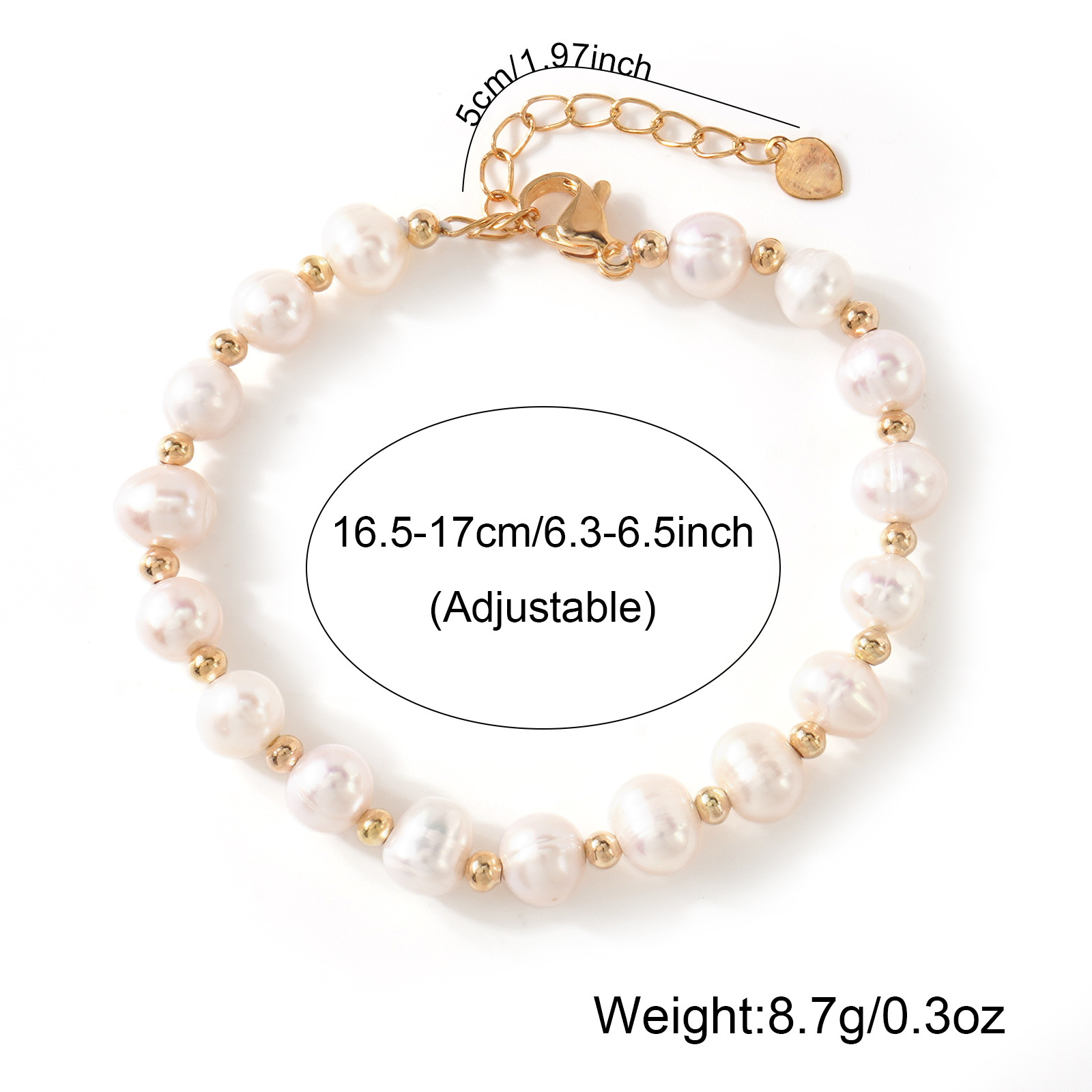 Elegant Pearl Metal Bracelet Fashion Women's Business Gift Cross Ring Bracelet Fashion Chain Accessory Suitable For Parties And Travel