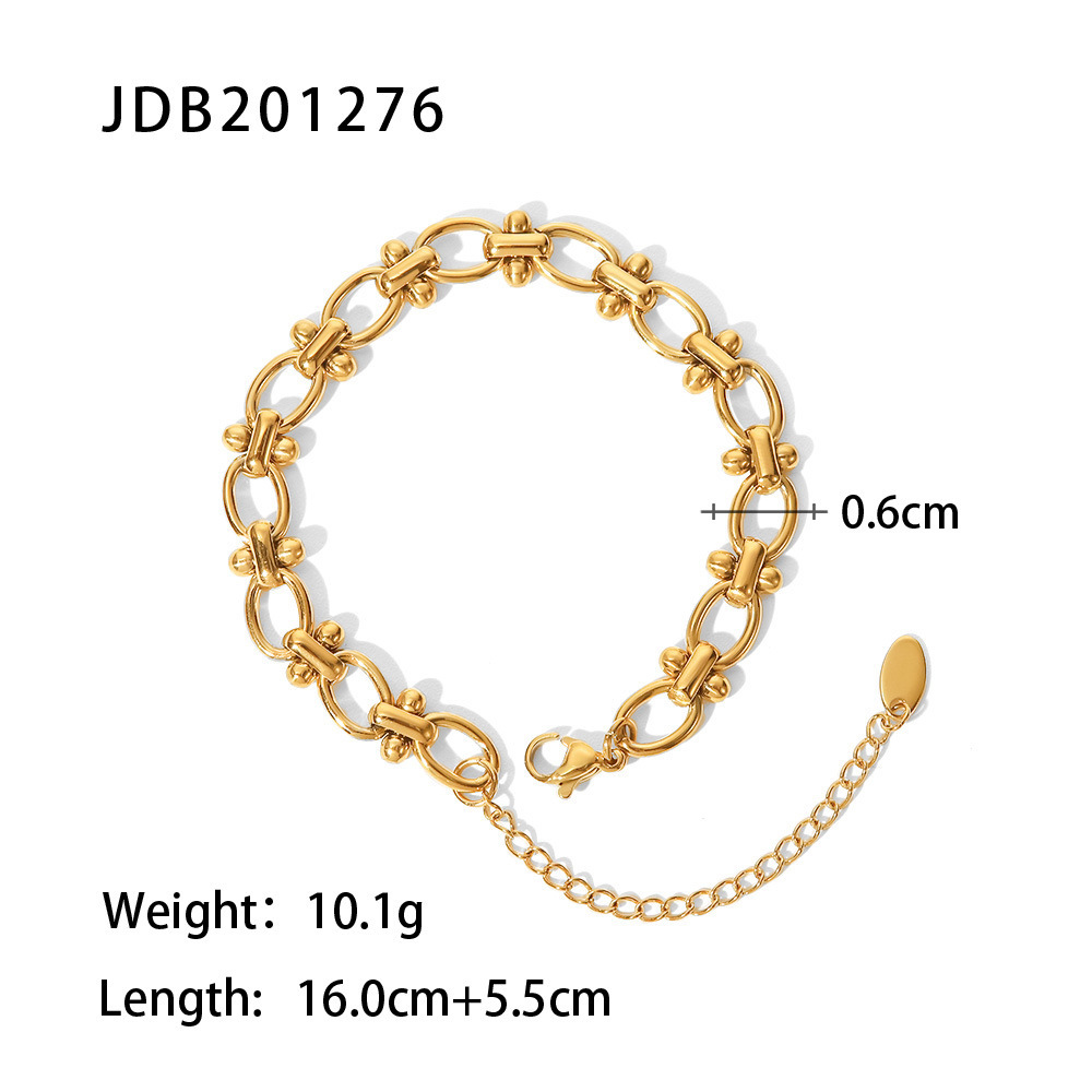 Fashion Solid Color 304 Stainless Steel Bracelets In Bulk