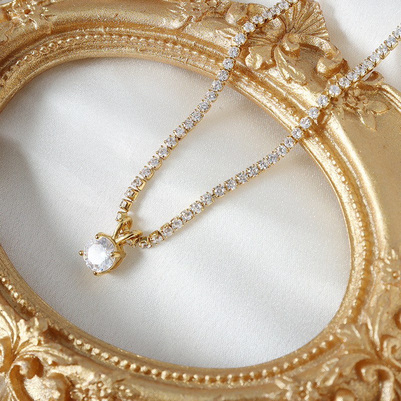 PVD Coated Real Gold Plated 18K Gold Geometric 304 Stainless Steel Fashion Waterproof Non Tarnish 304 Stainless Steel Necklace