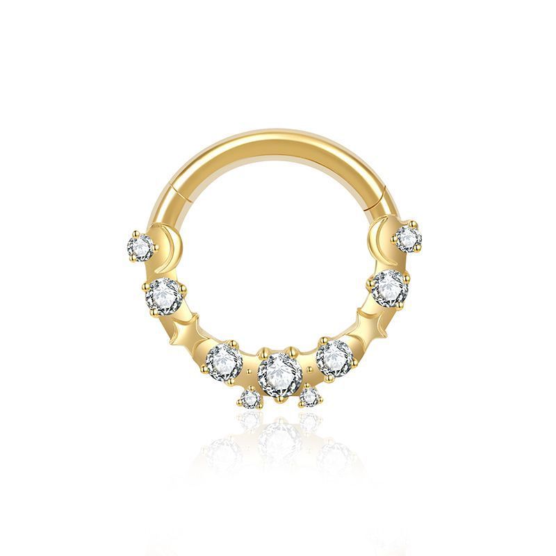 Trendy F136 Titanium Alloy Earrings Women's Fashionable Body Piercing Lip Rings  Style Jewelry Accessories