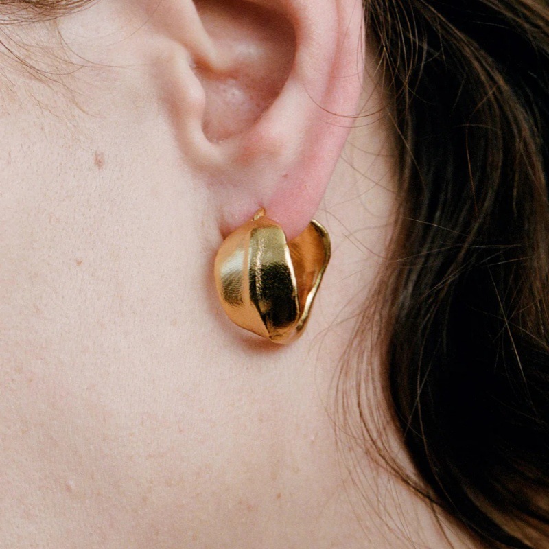 Minimalist Retro Matte Finish Earrings Fashionable Unique Design Summer New Arrival Luxury Style Women's Jewelry Accessories