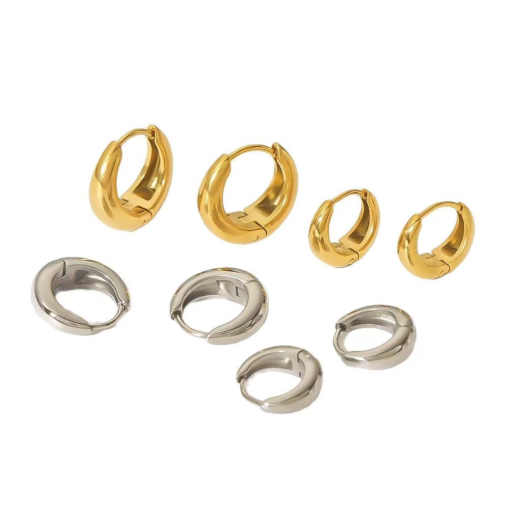Fashionable Minimalist Earrings Personality Design Luxury Style Geometric Pattern Copper Material Women's Jewelry Accessories