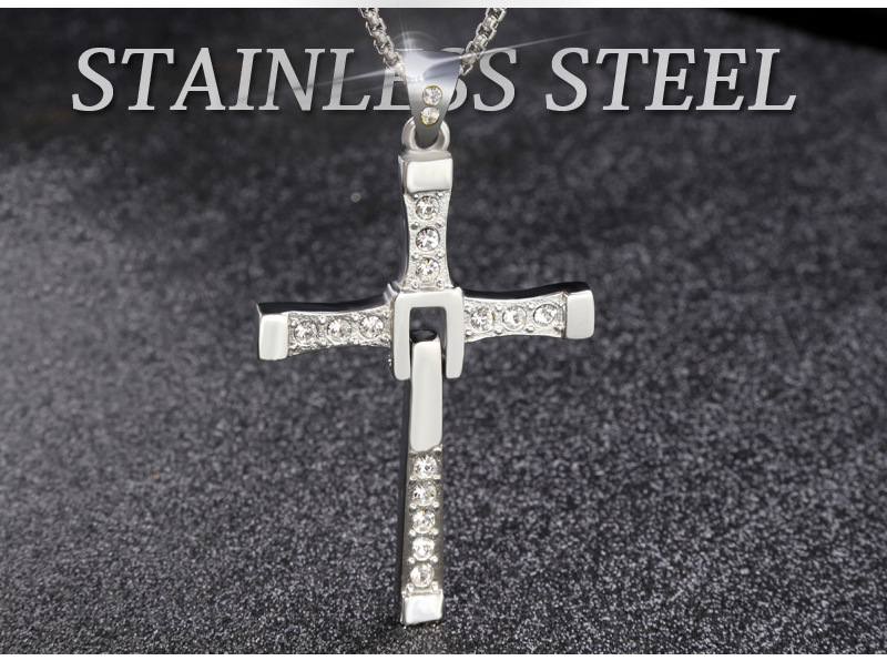 PVD Coated Real Gold Plated 18K Gold Cross 304 Stainless Steel Fashion Waterproof Non Tarnish 304 Stainless Steel