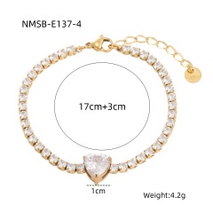 NMSB-E137-4 Gold White Diamond