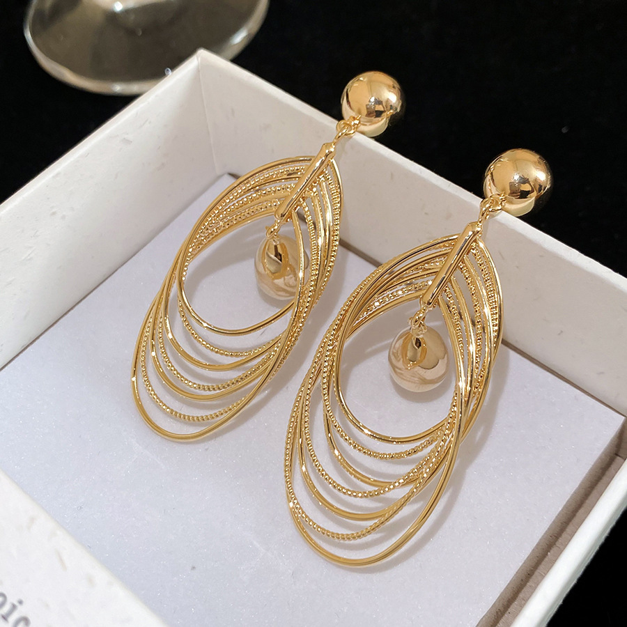 Copper Geometric Electroplating Imitation Gold  Simple Style Classic Style Drop Earrings