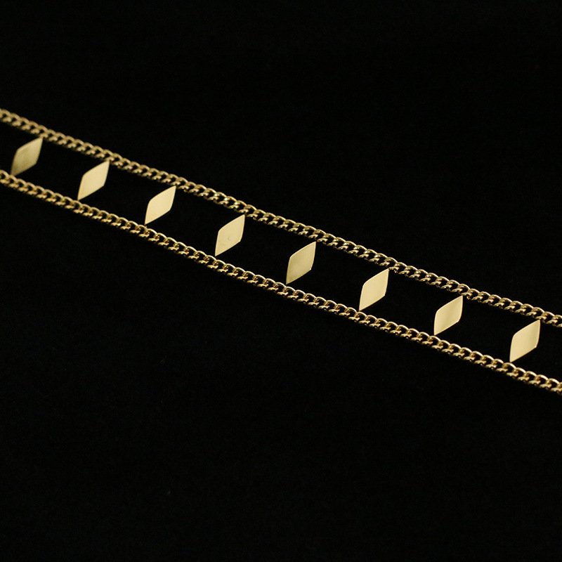 PVD Coated Real Gold Plated 18K Gold 304 Stainless Steel Fashion Waterproof Non Tarnish 304 Stainless Steel Necklace