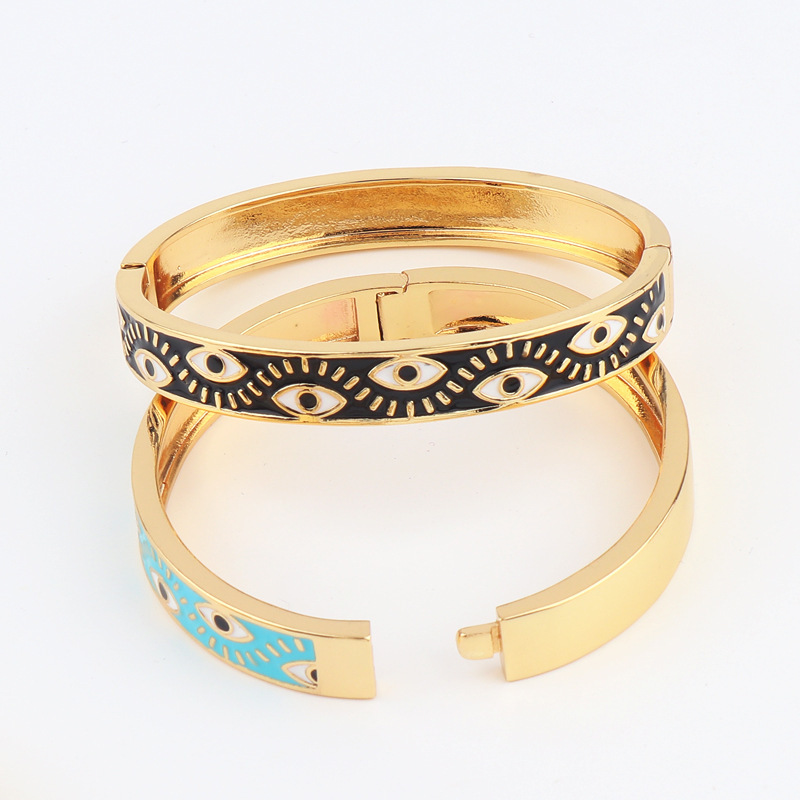 Fashion Devil's Eye Copper Bangle Contrast Collar Copper Bracelets