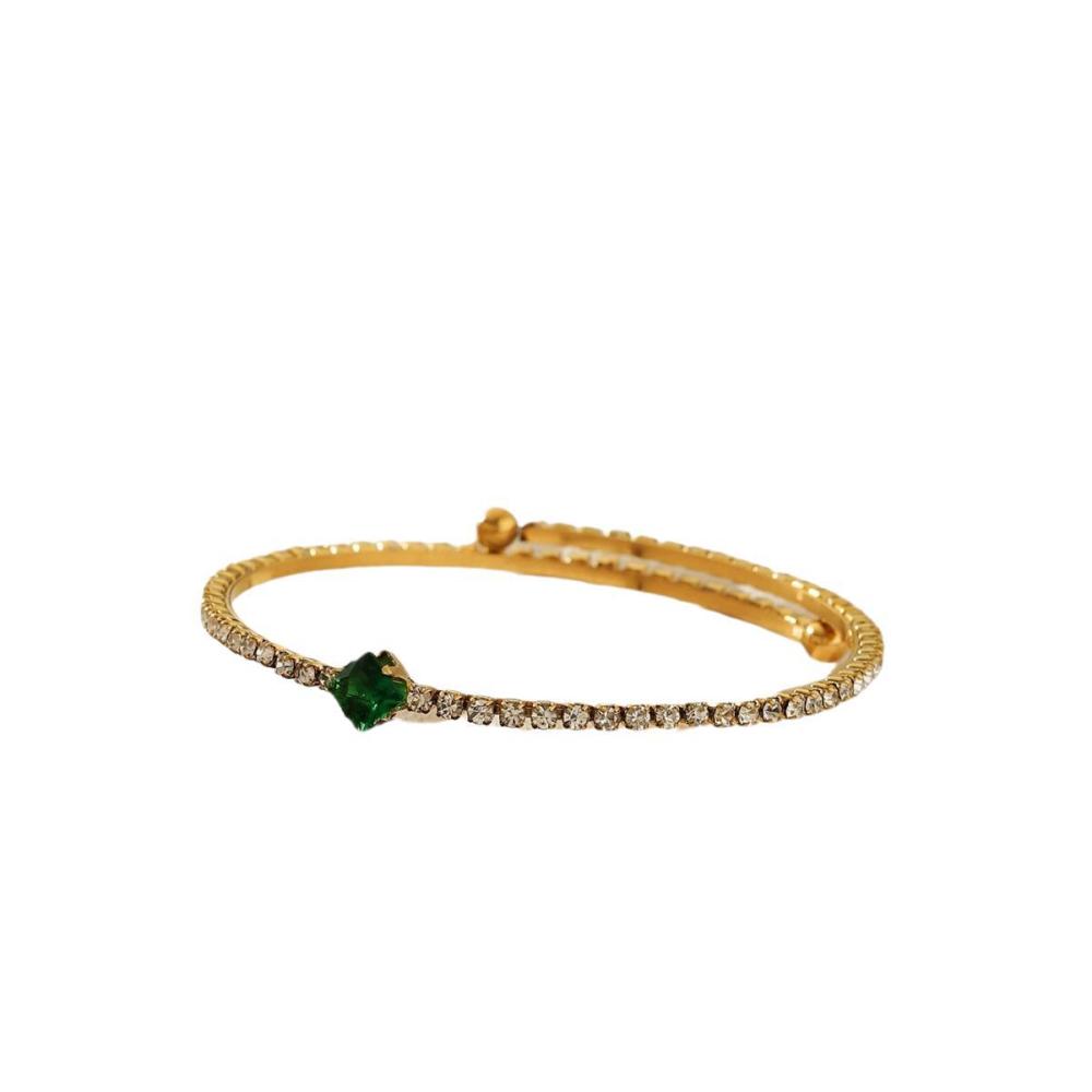 Adjustable Double Layer Titanium Steel Bracelet Full Diamond Stainless Steel Ring Vintage Diamond Jewelry Accessories