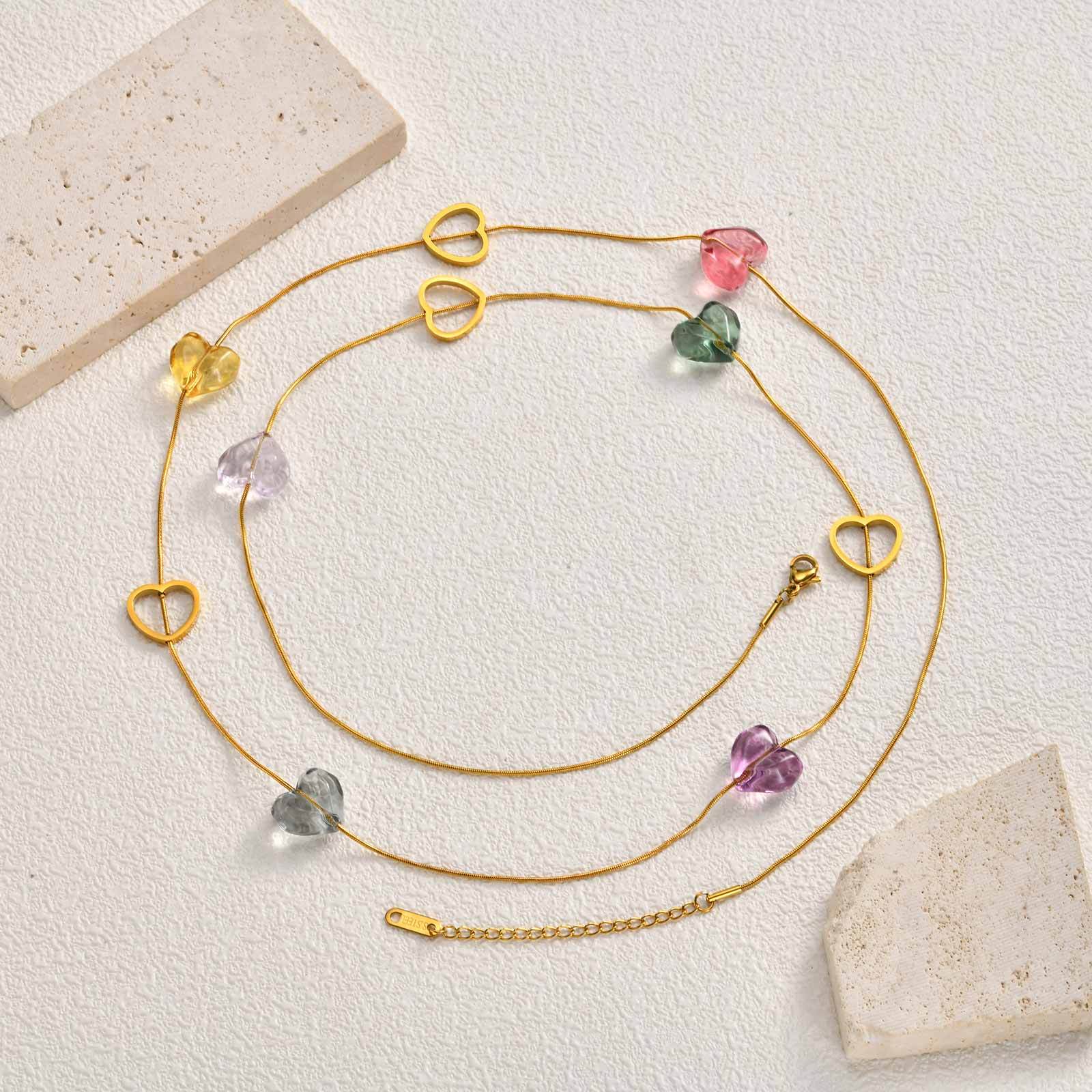 18K Gold Plated 304 Stainless Steel Vacuum Electroplating (In Furnace) Geometric Pattern (Jewelry) Waterproof Non-Fading Hollow Y-Shaped Necklace Long Sweater Chain Women's Accessories
