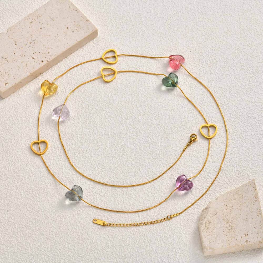 18K Gold Plated 304 Stainless Steel Vacuum Electroplating (In Furnace) Geometric Pattern (Jewelry) Waterproof Non-Fading Hollow Y-Shaped Necklace Long Sweater Chain Women's Accessories